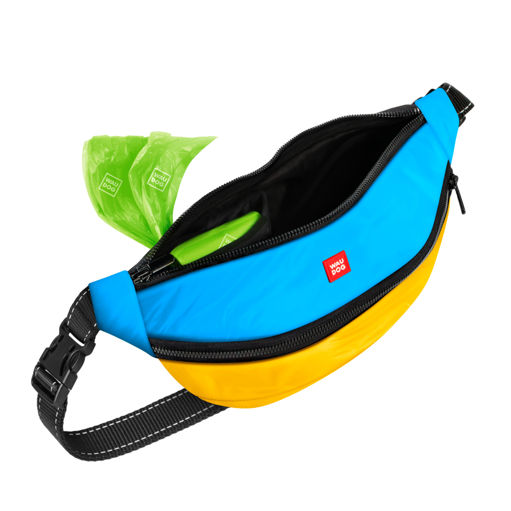 Поясна сумка-бананка для собак WAUDOG Family "Colors of freedom" 33х17х10 см (363-4020)