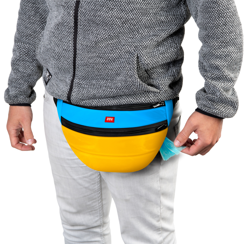 Поясна сумка-бананка для собак WAUDOG Family "Colors of freedom" 33х17х10 см (363-4020)