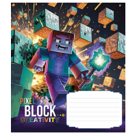 Notebook Schoolboy Pixel Block 12 sheets line (012-3407L)