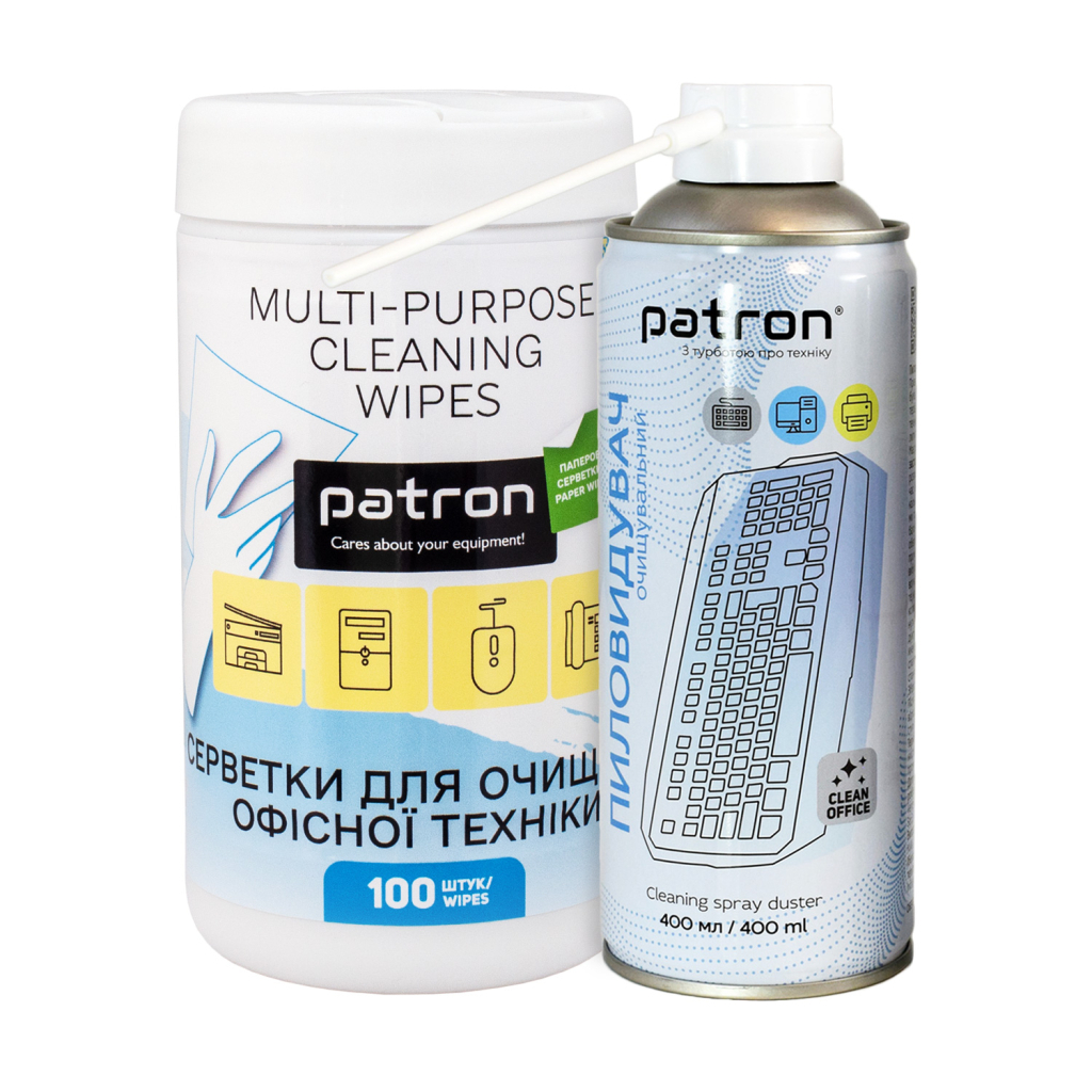 Стиснене повітря для чистки Patron spray duster 400ml F3-020 + wipes F3-060 (CS-PN-BUNDL-6) Стиснене повітря для чистки Patron spray duster 400ml F3-020 + wipes F3-060 (CS-PN-BUNDL-6)
