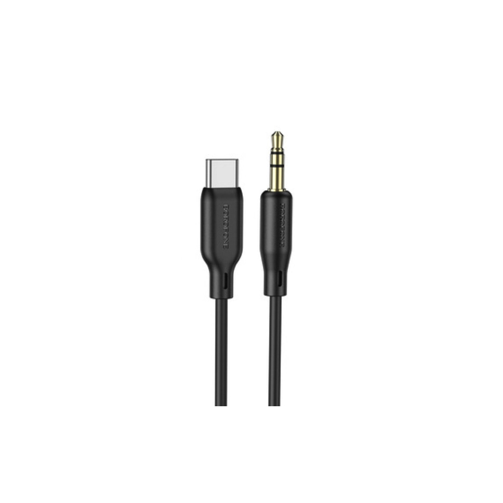 Кабель мультимедійний USB-C to 3.5mm M 1.0m silicone black BOROFONE (6941991101069) Кабель мультимедійний USB-C to 3.5mm M 1.0m silicone black BOROFONE (6941991101069)