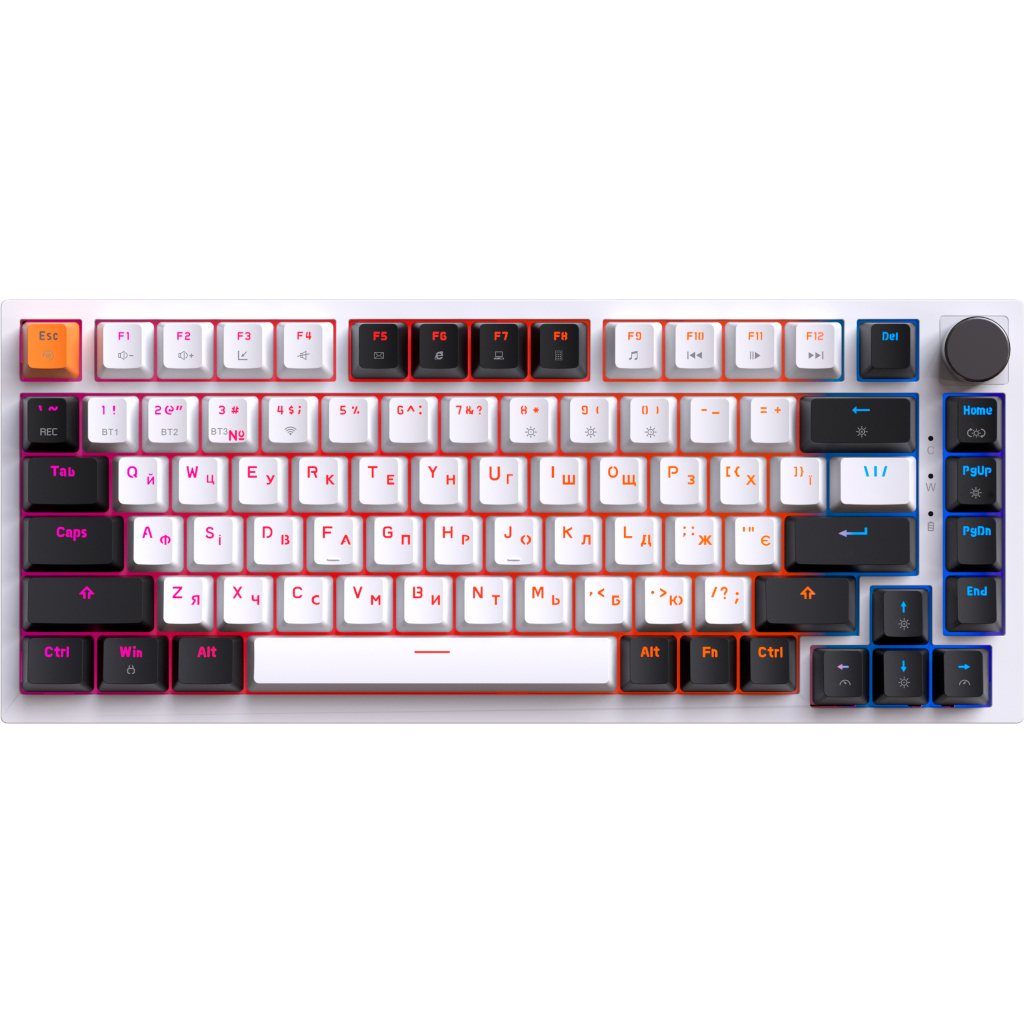 Клавіатура GamePro Asgard Valhalla MK160W Pro 75 RGB Wireless/Bluetooth/USB White (MK160W Pro) Клавіатура GamePro Asgard Valhalla MK160W Pro 75 RGB Wireless/Bluetooth/USB White (MK160W Pro)