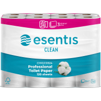Toilet paper Esentis Clean 3 layers 24 rolls (5944582190443)