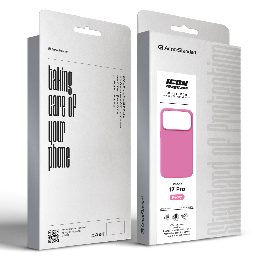 Чохол до мобільного телефона Armorstandart ICON2 MagCase Apple iPhone 17 Pro Peony (ARM86675) Чохол до мобільного телефона Armorstandart ICON2 MagCase Apple iPhone 17 Pro Peony (ARM86675)