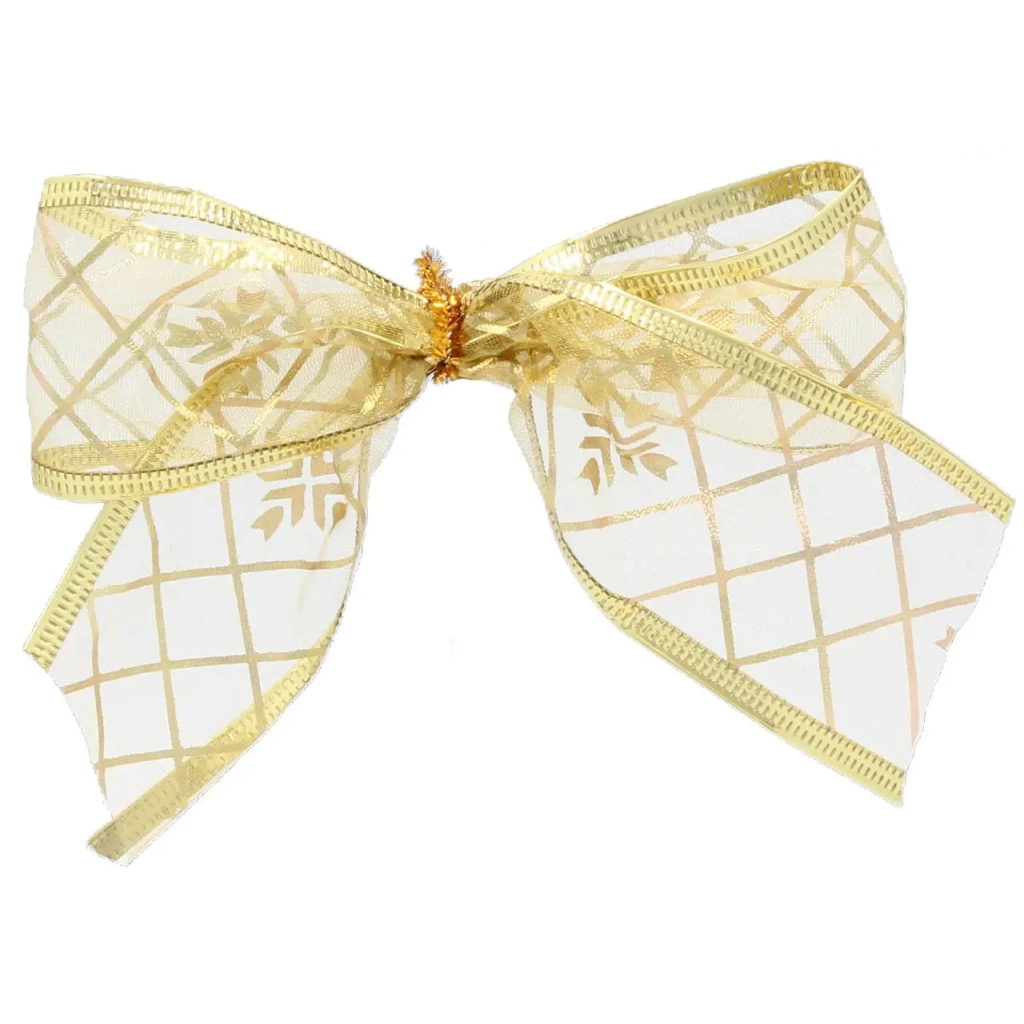 Прикраса декоративна Chomik бант органза 4 шт, 10 х 10 см, золотистий (5900779853737_1) Прикраса декоративна Chomik бант органза 4 шт, 10 х 10 см, золотистий (5900779853737_1)