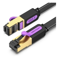 Патч-корд 1м, FTP cat 7 RJ-45 black Vention (ICABF)
