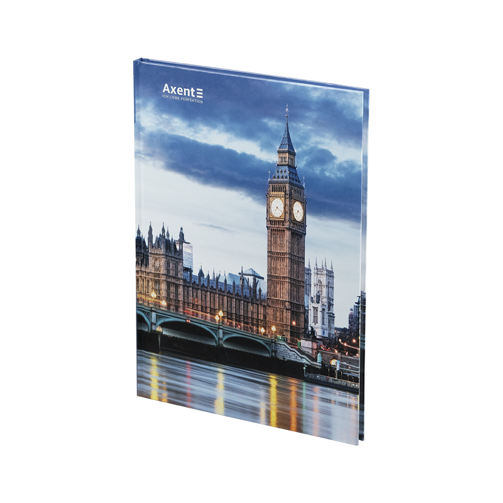 Книга записна Axent A4 City, London, 96 аркушів клітинка (8425-5-A) Книга записна Axent A4 City, London, 96 аркушів клітинка (8425-5-A)