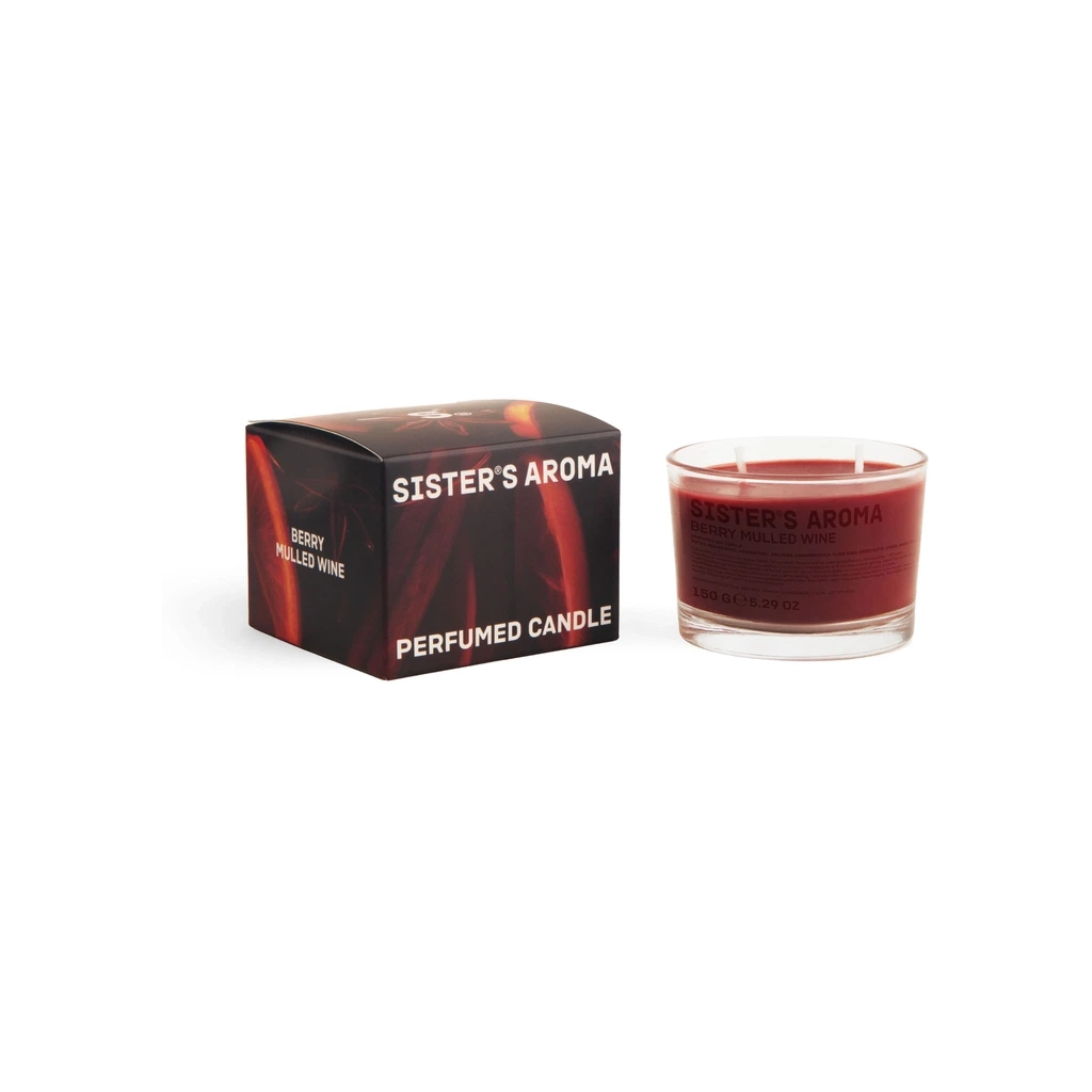 Ароматична свічка Sister's Aroma Berry Mulled Wine 150 г (4820227786350)