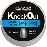 JSB Diabolo KnockOut Slugs 4.52 mm, 0.87 g, 400 pcs/pack (546126-400)