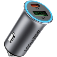 Зарядний пристрій Acefast 1xUSB-C + 1xUSB 95W car adapter B16 black (6974316284970)