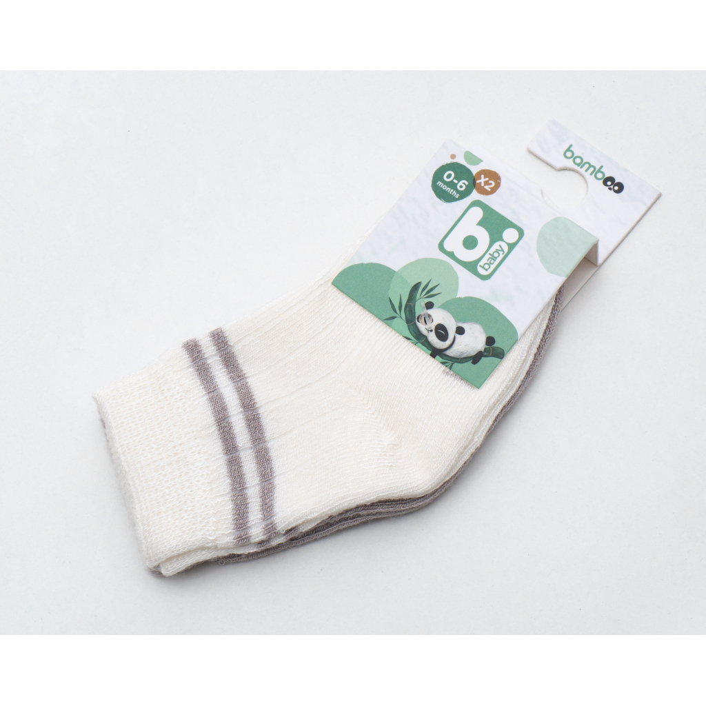 Шкарпетки дитячі Bibaby однотонні (68386-12-18-creamgray)