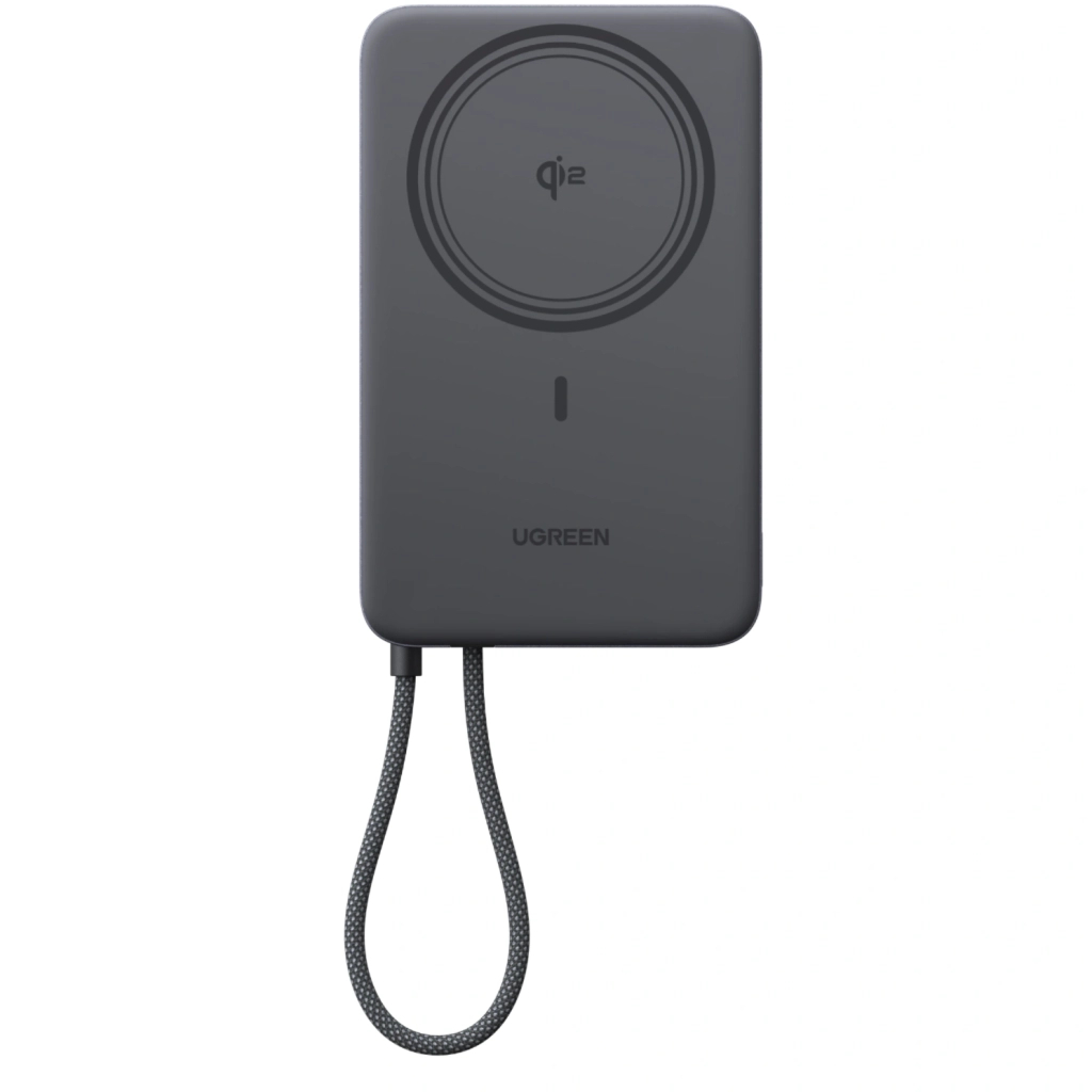 Батарея універсальна Ugreen 10000mAh 30W 1xUSB-C + 15W Magnetic Wireless + cable USB-C black (75982B)