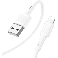 Дата кабель USB 2.0 AM to Lightning 1.0m 2.4A X83 white HOCO (6931474770875)
