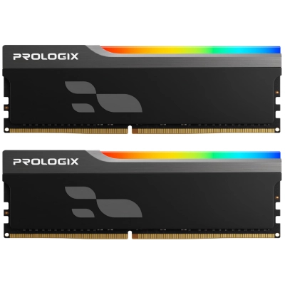 Модуль пам'яті для комп'ютера DDR4 16GB (2x8GB) 3600 MHz Onyx Black RGB Prologix (PRO16GB3600YBR4K)