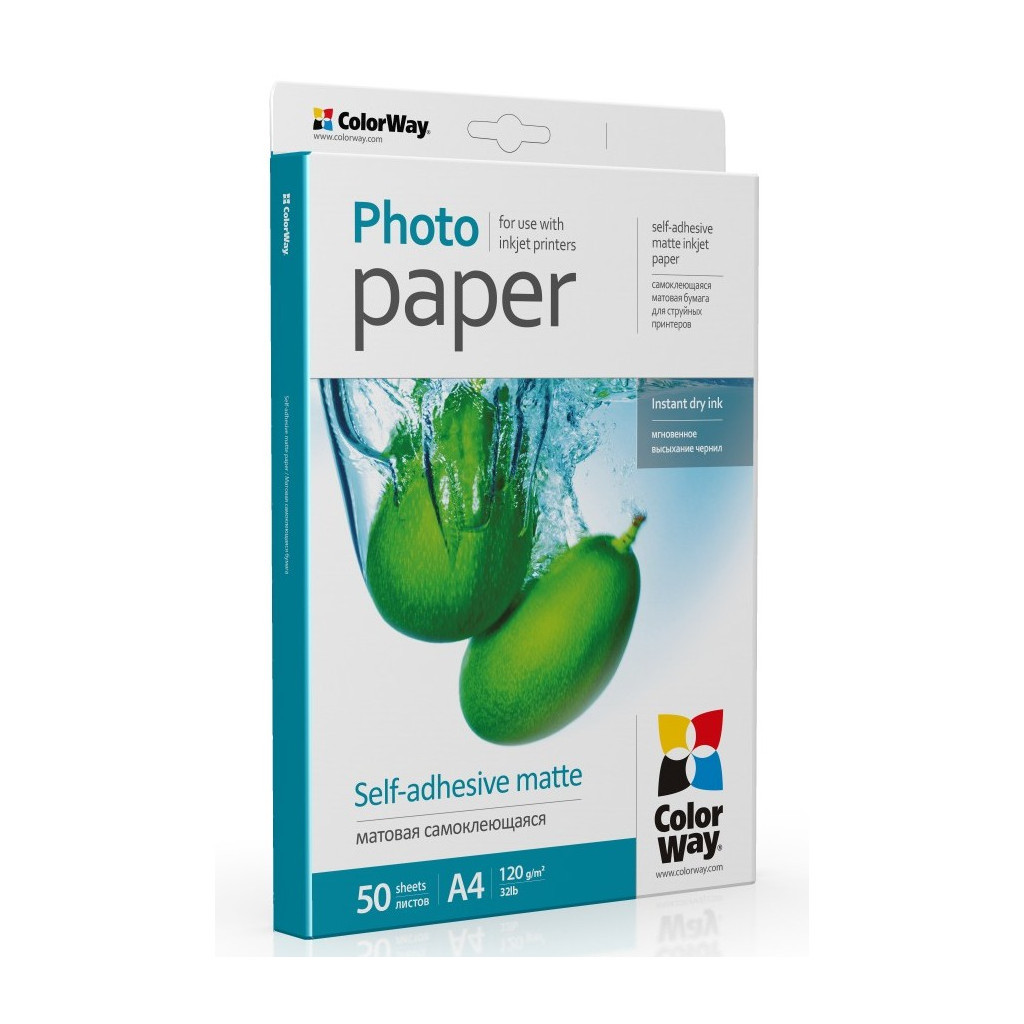 Фотопапір ColorWay A4 120г glossy 50л (PMS1208050A4)