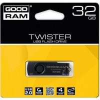 USB флеш накопичувач Goodram 32Gb Twister Black USB 2.0 (PD32GH2GRTSKKR9)