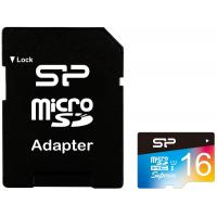 Карта пам'яті Silicon Power 16GB microSD class10 UHS-I Superior PRO COLOR (SP016GBSTHDU3V20SP)