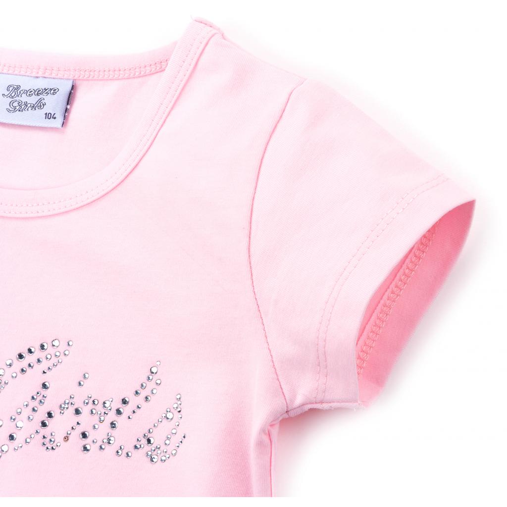 Футболка дитяча Breeze з мереживом (9001-98G-pink)