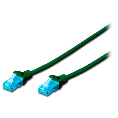 Патч-корд 1м, UTP, cat.5e, AWG 26/7, CCA, PVC, green DIGITUS (DK-1512-010/G)