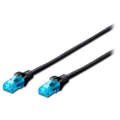 Патч-корд 5м, UTP, cat.5e, AWG 26/7, CCA, PVC, black DIGITUS (DK-1512-050/BL)