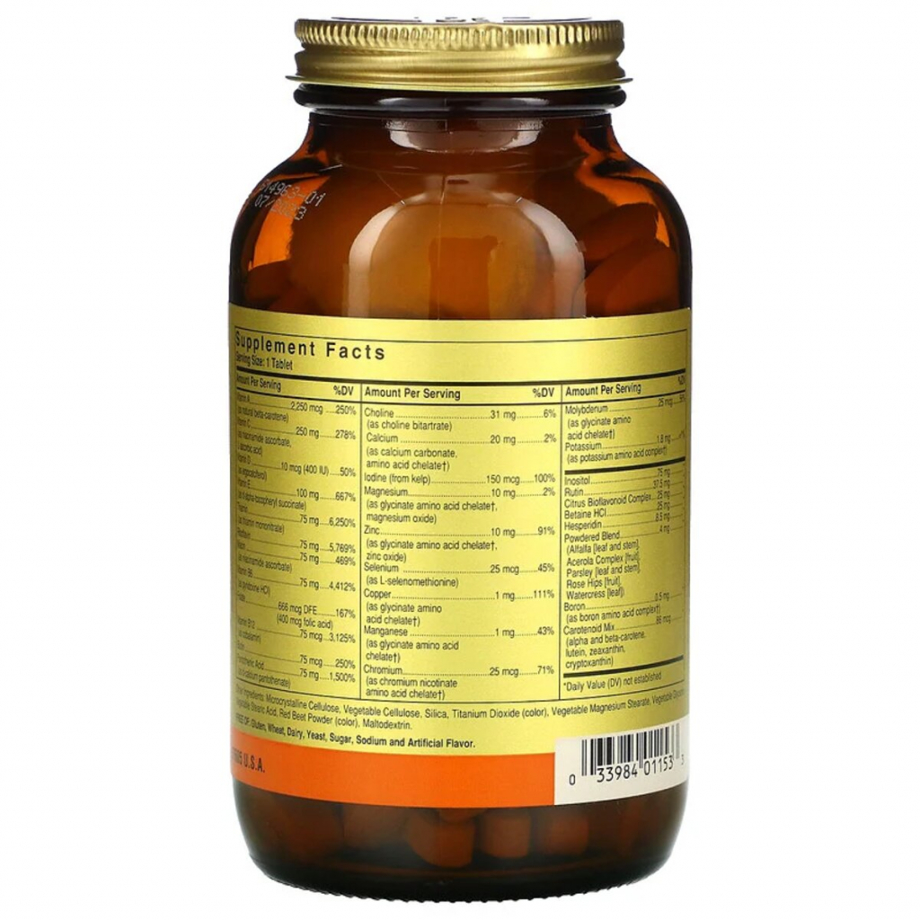 Мультивітамін Solgar Мультивітаміни без заліза, формула VM-75, Iron-Free Formula (SOL-01153) Мультивітамін Solgar Мультивітаміни без заліза, формула VM-75, Iron-Free Formula (SOL-01153)