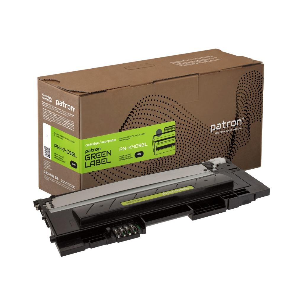 Тонер-картридж Patron Samsung CLT-409S Green Label, black (PN-K409GL) Тонер-картридж Patron Samsung CLT-409S Green Label, black (PN-K409GL)
