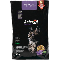Toilet filler AnimAll Wooden with lavender aroma 5.3 kg (151635)