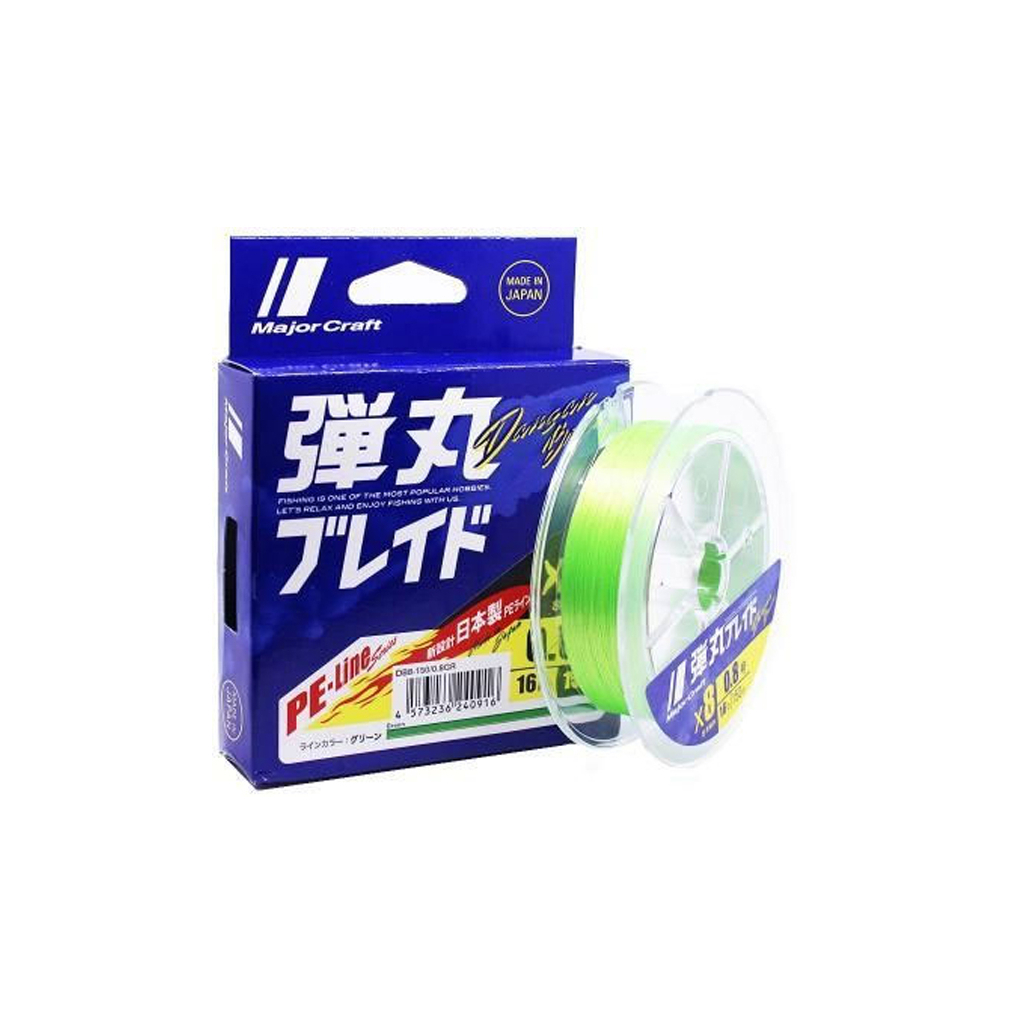 Шнур Major Craft Dangan Braid X8 200m Light Green 1.5/0.19mm 30lb/12.3kg (772.73.49) Шнур Major Craft Dangan Braid X8 200m Light Green 1.5/0.19mm 30lb/12.3kg (772.73.49)