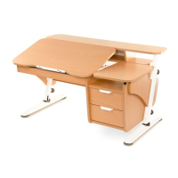 Desk Pondi Ergonomic transformer with Beech-white cabinet (BK211BL)