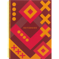 Optima Knitting notebook: Pink A4 plastic cover, spiral 80 sheets, cell (O20846-20)