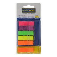 Sticker-bookmark Buromax Plastic bookmarks 45x12mm, 6*40 pcs, neon (BM.2303-98А)