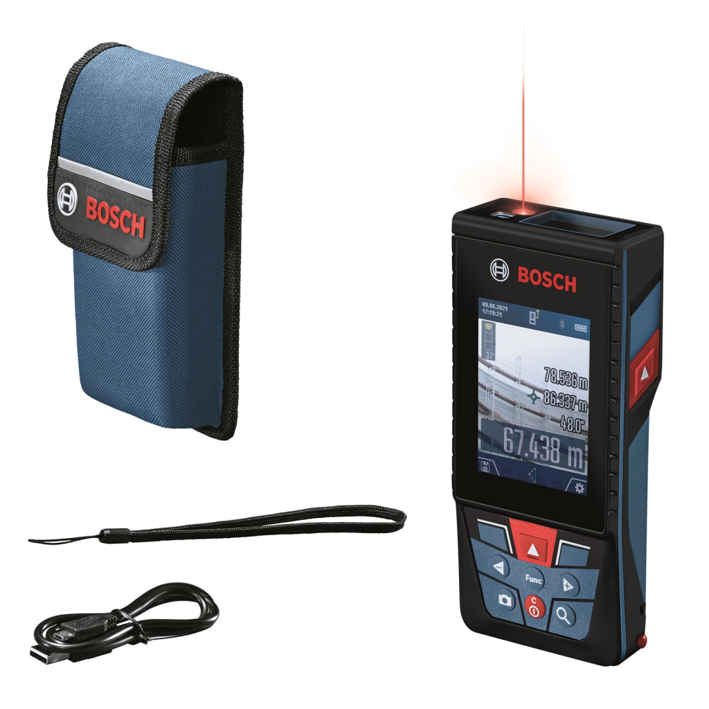 Далекомір Bosch GLM 150-27 C, 0.08–100м, ±1.5мм, 0-360°, Bluetooth, чохол, 0.21кг (0.601.072.Z00)