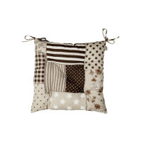 Chair cushion Provence Patchwork brown Mistress 40x40 cm (4823093451186)