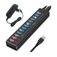 Концентратор Dynamode 13 ports USB3.0 to10*USB3.0+3*2.4А, Power Adapter 3A/12V (DM-UH-P1013)