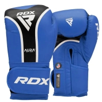 Боксерські рукавички RDX Aura Plus T-17 Blue/Black 12 унцій (BGR-T17UB-12OZ+)