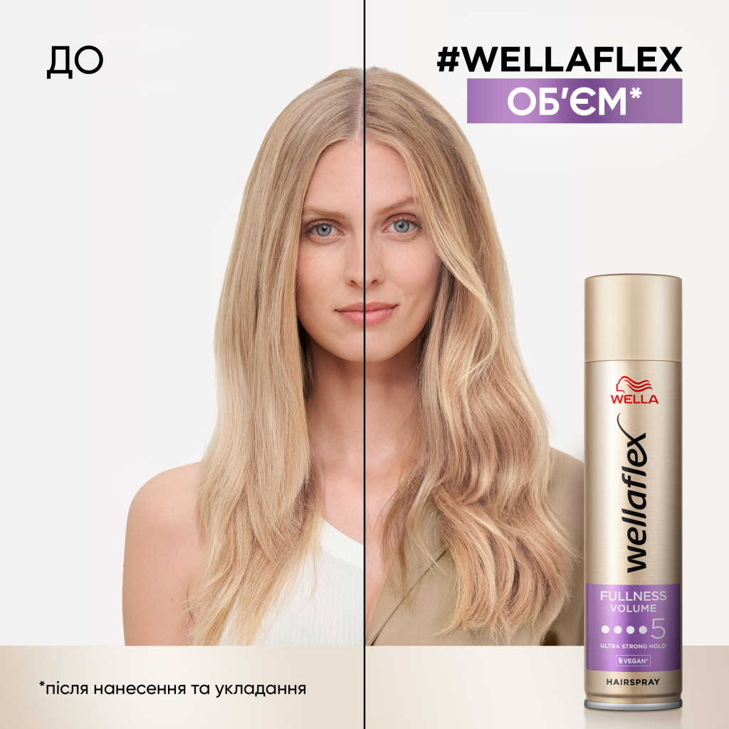 Лак для волосся WellaFlex Fullness Volume 5 Ultra Strong Hold 250 мл (4056800912452)