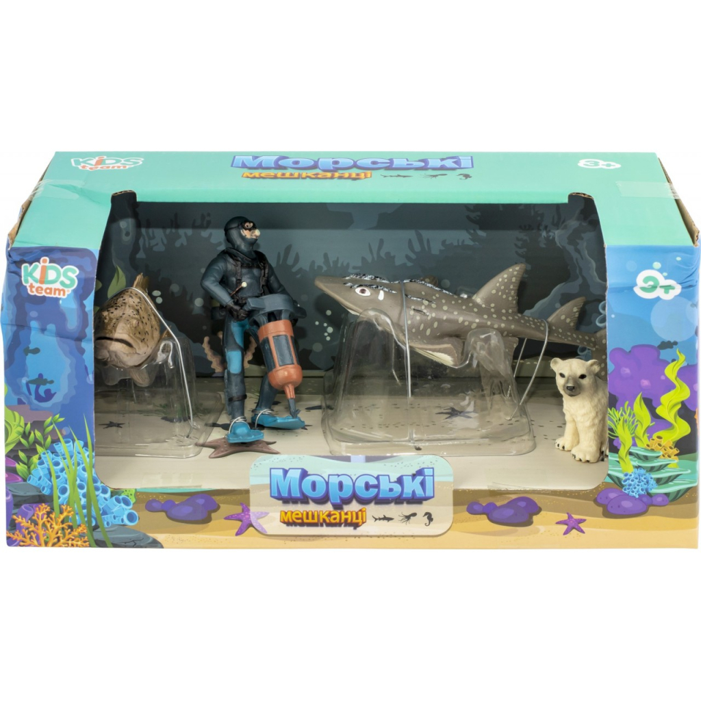 Фігурка Kids Team Морські мешканці: морський окунь, гітарний скат, білий ведмідь, аква (Q9899-P25_3)