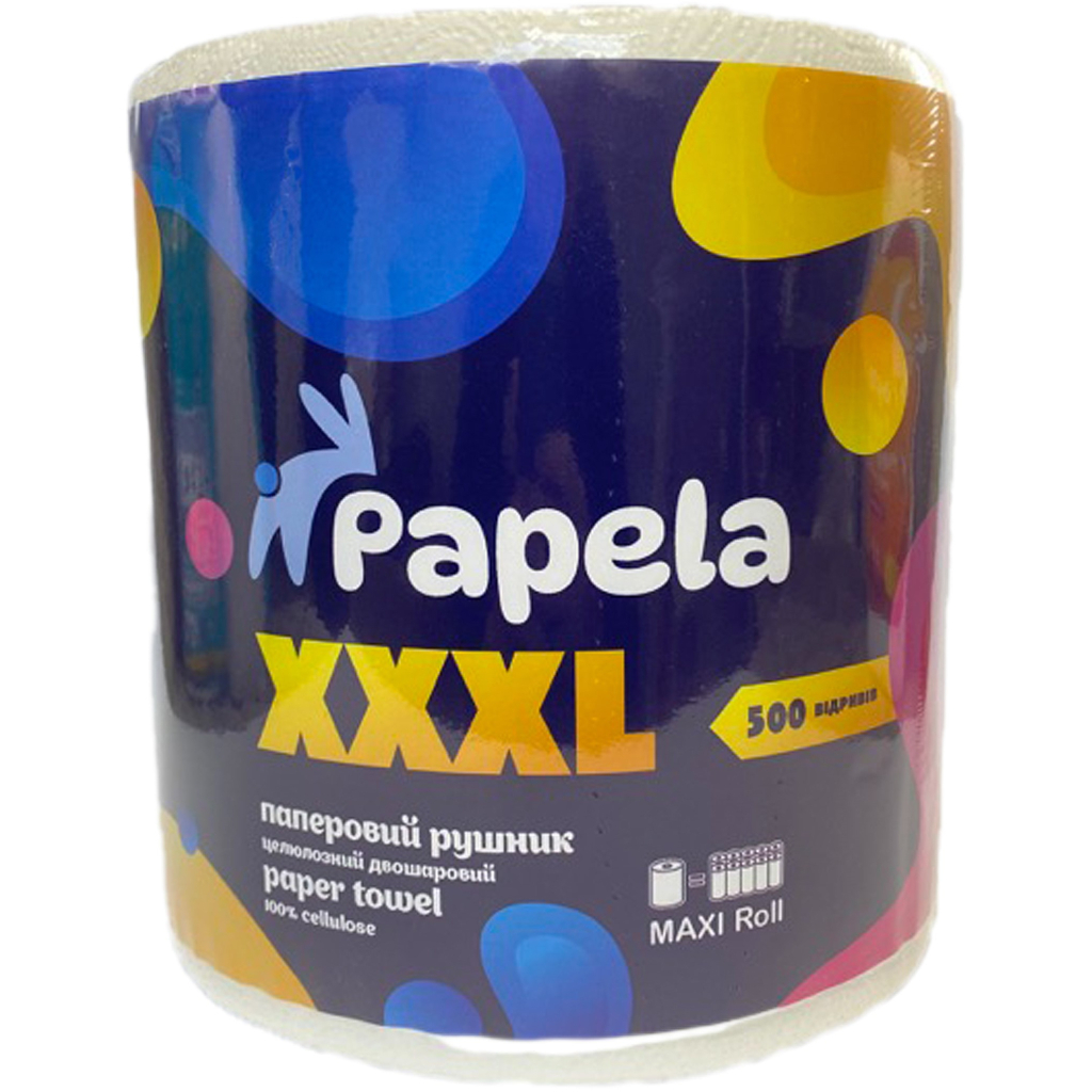 Паперові рушники Papela XXXL 2 шари 500 відривів 1 рулон (4820270940099)
