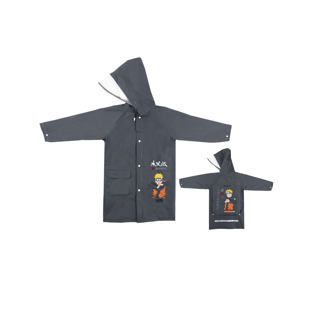 Дощовик дитячий Kite Naruto S 115 - 130 см Сірий (NR24-2600S)