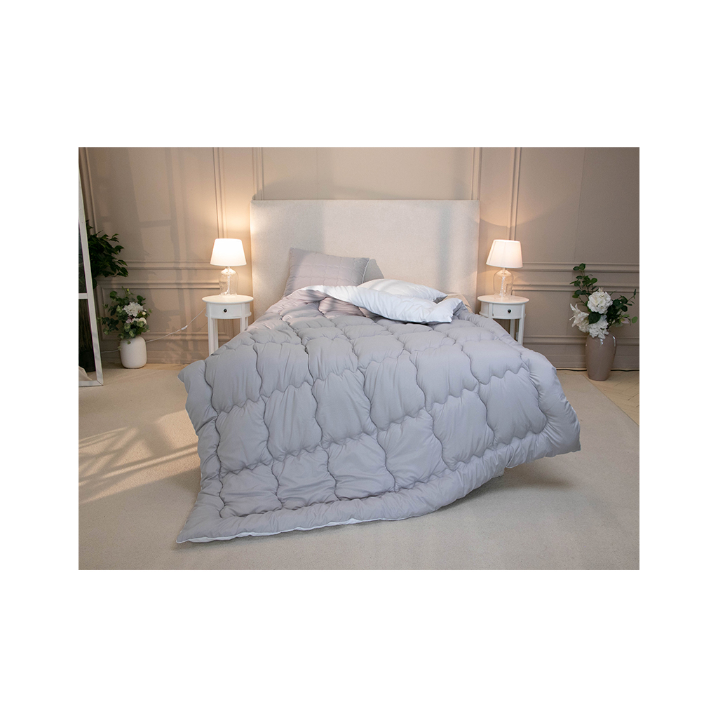 Ковдра Руно Grey White + 2 подушки 50х70, 200 х 220 (925.52_Grey White)