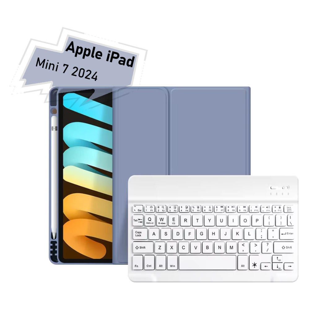 Чохол до планшета BeCover with keyboard Apple iPad Mini 7 2024 Purple (712997)