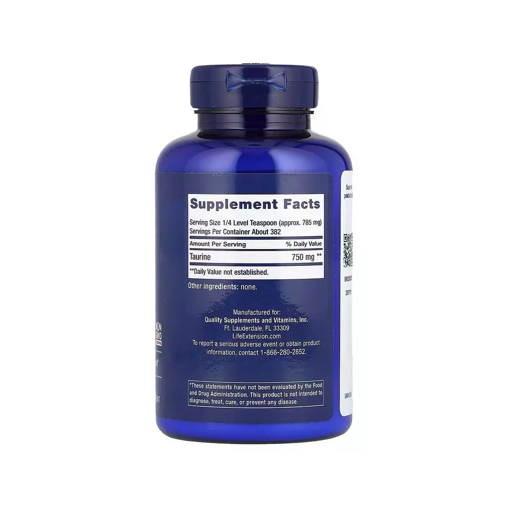Вітамінно-мінеральний комплекс Life Extension Таурін у порошку, Taurine Powder, 300 гр (LEX-13330) Вітамінно-мінеральний комплекс Life Extension Таурін у порошку, Taurine Powder, 300 гр (LEX-13330)