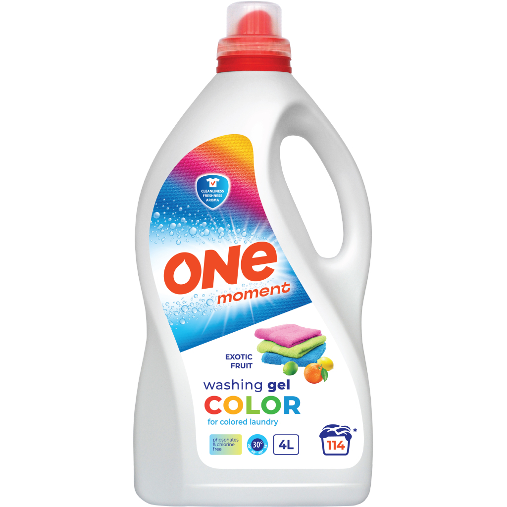Гель для прання One Moment Color Exotic Fruit 4 л (4820096036914)