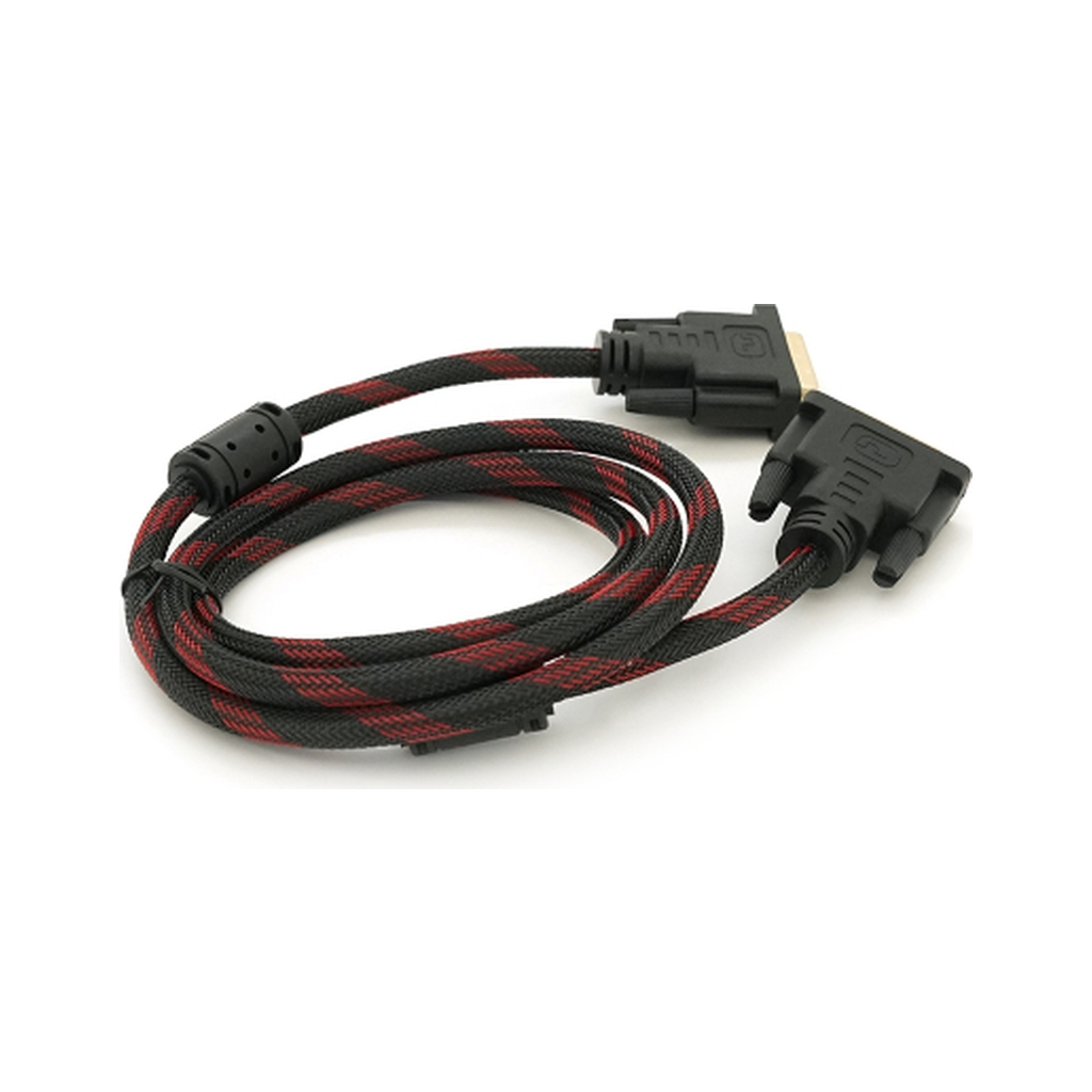 Кабель мультимедійний DVI M to DVI M 1.5m 24+1pin black/red Merlion (YT-DVI(M)/(M)NY/RD-1.5m) Кабель мультимедійний DVI M to DVI M 1.5m 24+1pin black/red Merlion (YT-DVI(M)/(M)NY/RD-1.5m)