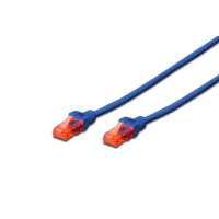 Патч-корд 1м, UTP, cat.6, CCA, AWG 26/7, PVC, blue Digitus (DK-1612-010/B)