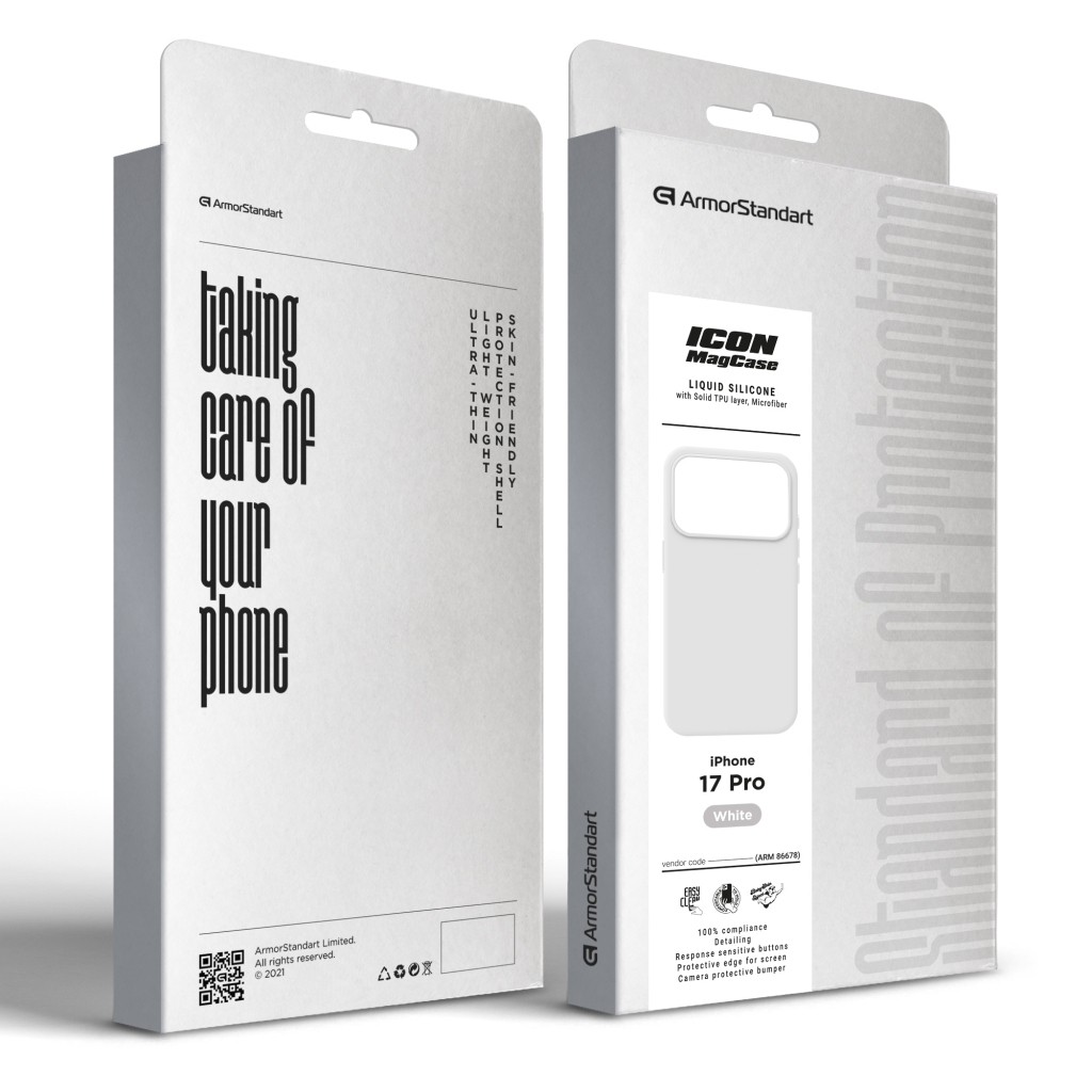 Чохол до мобільного телефона Armorstandart ICON2 MagCase Apple iPhone 17 Pro White (ARM86678) Чохол до мобільного телефона Armorstandart ICON2 MagCase Apple iPhone 17 Pro White (ARM86678)