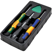 Bakku tool set BK-7290-E 2 screwdrivers, tweezers, mediator, Blister-box (BK-7290-E)
