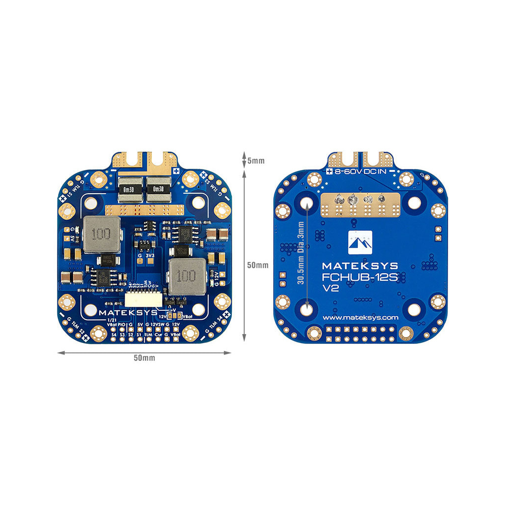 Плата розподілу живлення (PDB) MATEK FCHUB-12S (FCHUB12S) Плата розподілу живлення (PDB) MATEK FCHUB-12S (FCHUB12S)