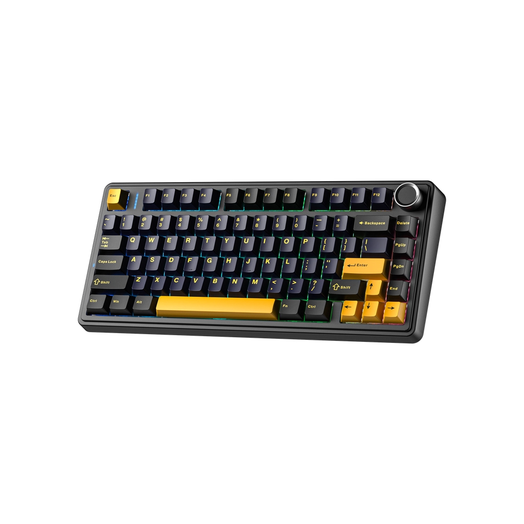 Клавіатура Aula F75 Pink Switch USB UA Black (6978080504890)