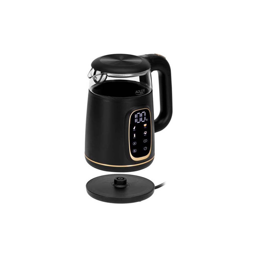 Електрочайник Adler AD 1305 black gold Електрочайник Adler AD 1305 black gold